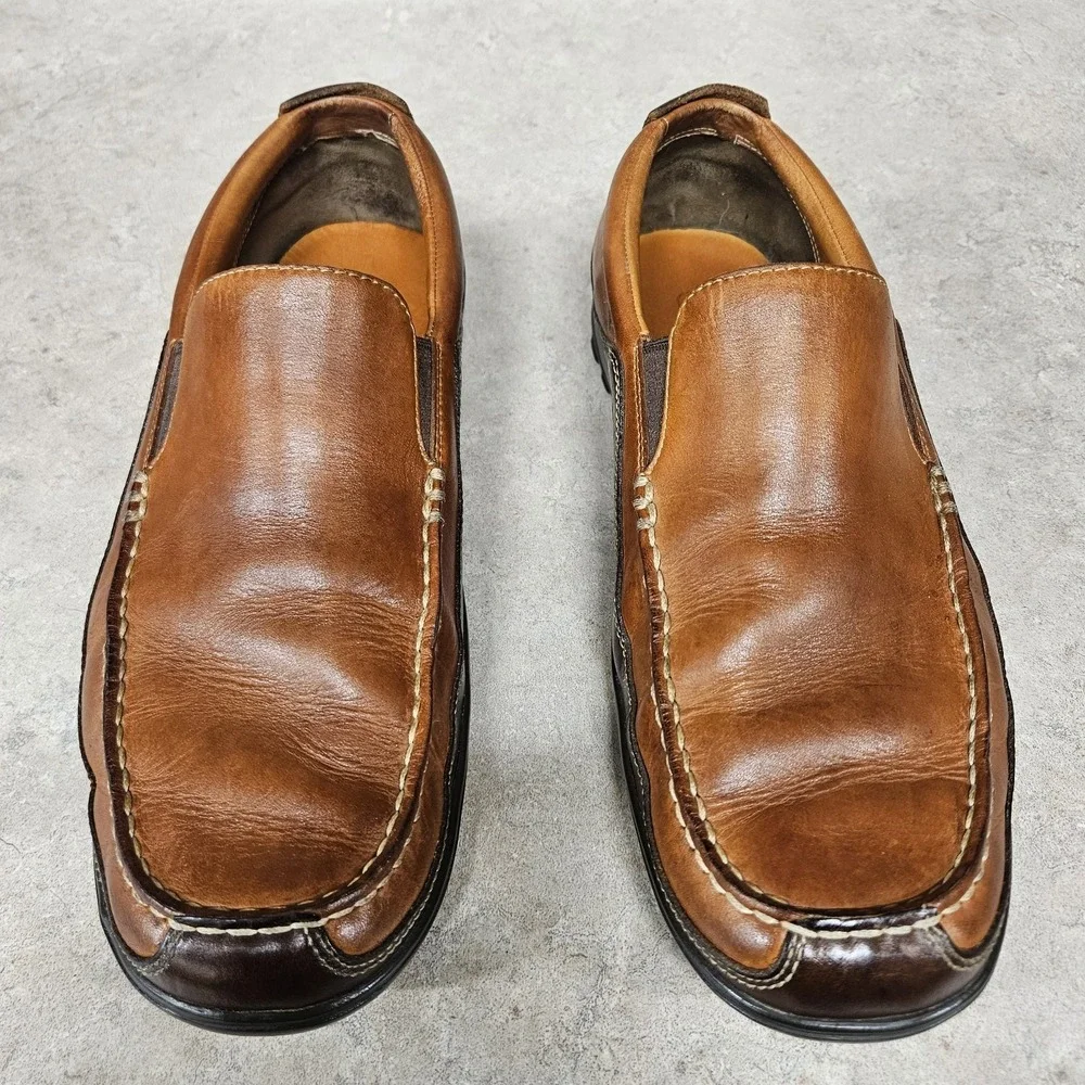 Cole Haan Tucker Venetian Slip On Loafers Men 10W‎ Tan Leather Toe Casual CO3559